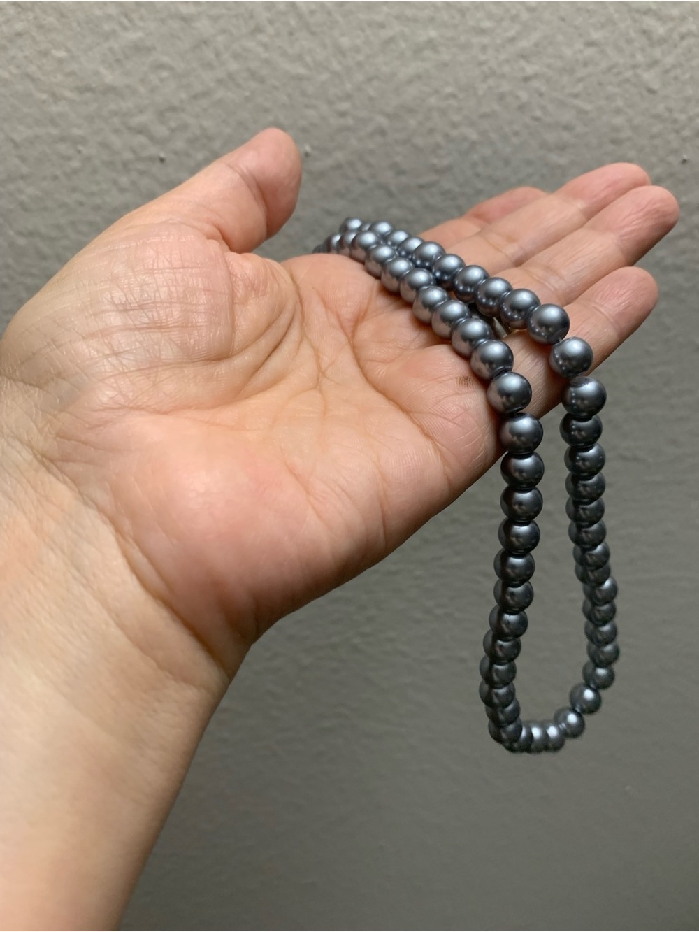 Classic Grey Pearl Bead Necklace - Timeless Women’s Jewelry